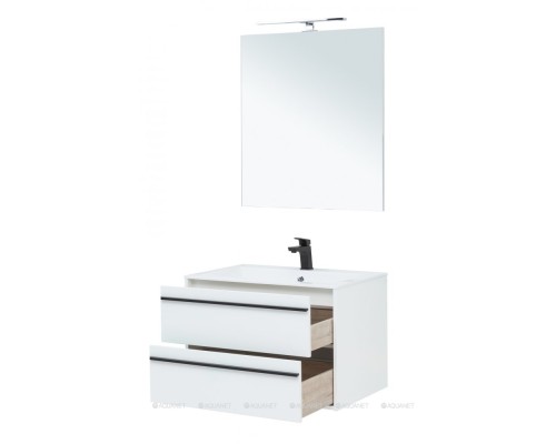 Мебель для ванной Aquanet Lino 80 белый матовый 271955 Мебель для ванной Aquanet Lino 80 белый матовый 271955