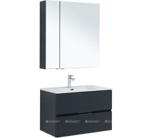 Мебель для ванной Aquanet Алвита New 80 2 ящика, антрацит 