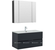 Мебель для ванной Aquanet Алвита New 100 2 ящика, антрацит 