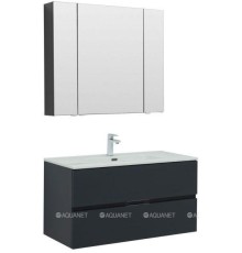 Мебель для ванной Aquanet Алвита New 100 2 ящика, антрацит