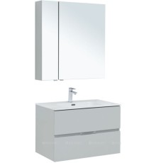 Мебель для ванной Aquanet Алвита New 80 2 ящика, серый