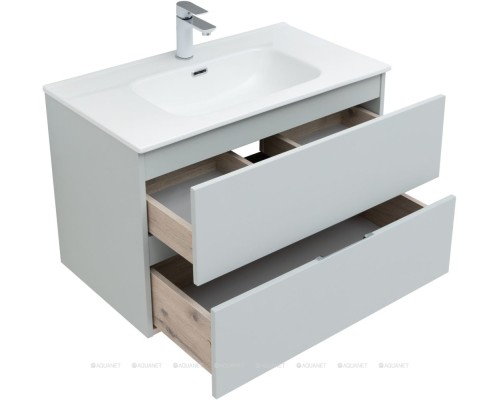 Мебель для ванной Aquanet Алвита New 80 2 ящика, серый 274204 Мебель для ванной Aquanet Алвита New 80 2 ящика, серый 274204