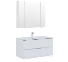 Мебель для ванной Aquanet Алвита New 100 2 ящика, белый матовый 
