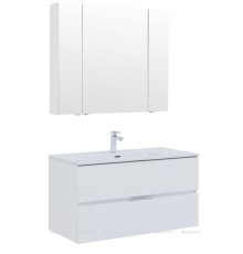 Мебель для ванной Aquanet Алвита New 100 2 ящика, белый матовый