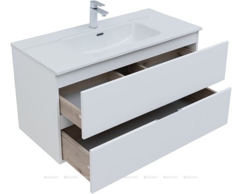 Мебель для ванной Aquanet Алвита New 100 2 ящика, белый матовый 274205