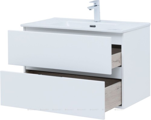 Мебель для ванной Aquanet Алвита New 80 2 ящика, белый матовый 274206 Мебель для ванной Aquanet Алвита New 80 2 ящика, белый матовый 274206