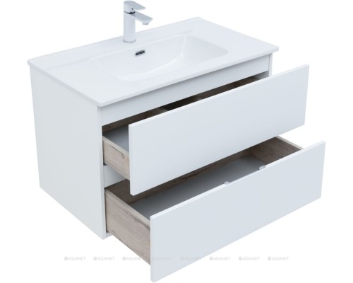 Мебель для ванной Aquanet Алвита New 80 2 ящика, белый матовый 274206 Мебель для ванной Aquanet Алвита New 80 2 ящика, белый матовый 274206