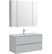 Мебель для ванной Aquanet Алвита New 100 2 ящика, серый