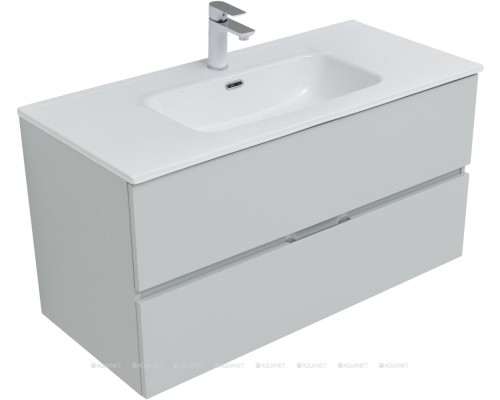 Мебель для ванной Aquanet Алвита New 100 2 ящика, серый 274528 Мебель для ванной Aquanet Алвита New 100 2 ящика, серый 274528