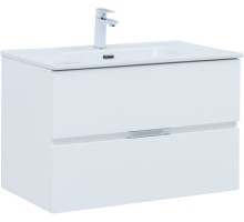 Тумба под раковину Aquanet Алвита New 80 2 ящика, белый матовый 