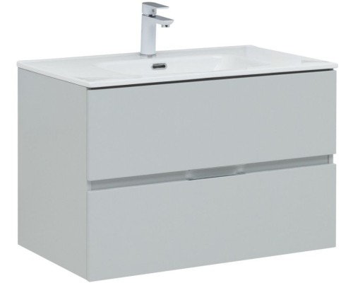 Тумба под раковину Aquanet Алвита New 80 2 ящика, серый 277516