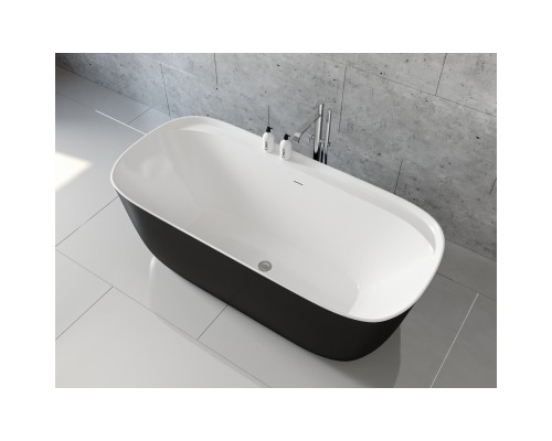 Акриловая ванна Aquanet Family Fine 170x78 95778-GW-MB Gloss Finish (панель Black matte)