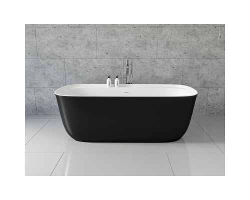 Акриловая ванна Aquanet Family Fine 170x78 95778-GW-MB Gloss Finish (панель Black matte)
