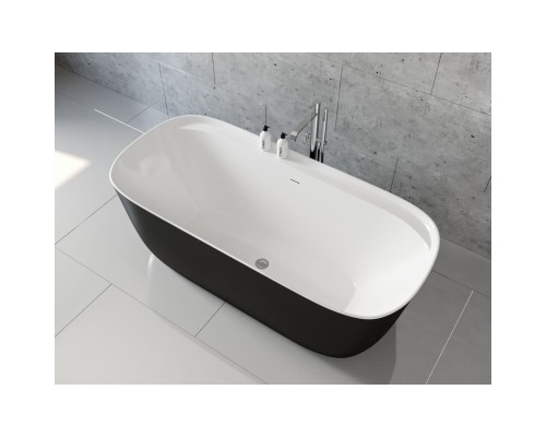 Акриловая ванна Aquanet Family Fine 170x78 95778-GW-MB Gloss Finish (панель Black matte)