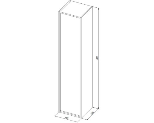 Шкаф-пенал Aquanet Lino (Flat) 35 дуб веллингтон 295038 Шкаф-пенал Aquanet Lino (Flat) 35 дуб веллингтон 295038