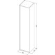 Шкаф-пенал Aquanet Lino (Flat) 35 дуб веллингтон 295038