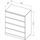 Комод Aquanet Сканди 800x480 Дуб крафт (4 ящика) 302542