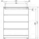 Комод Aquanet Сканди 800x480 Дуб крафт (4 ящика) 302542