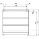Комод Aquanet Сканди 800x480 Дуб крафт (3 ящика) 302544