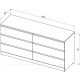 Комод Aquanet Сканди 1600x480 Дуб эдгрейн (6 ящиков) 302547