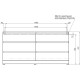 Комод Aquanet Сканди 1600x480 Дуб эдгрейн (6 ящиков) 302547