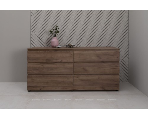Комод Aquanet Сканди 1600x480 Дуб крафт (6 ящиков) 302548 Комод Aquanet Сканди 1600x480 Дуб крафт (6 ящиков) 302548