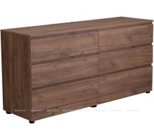 Комод Aquanet Сканди 1600x480 Дуб крафт (6 ящиков) 