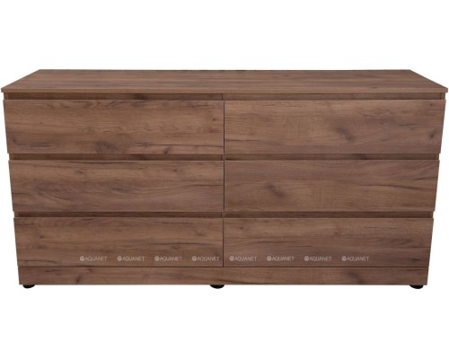 Комод Aquanet Сканди 1600x480 Дуб крафт (6 ящиков) 302548 Комод Aquanet Сканди 1600x480 Дуб крафт (6 ящиков) 302548