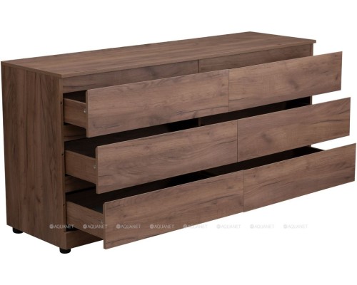 Комод Aquanet Сканди 1600x480 Дуб крафт (6 ящиков) 302548 Комод Aquanet Сканди 1600x480 Дуб крафт (6 ящиков) 302548