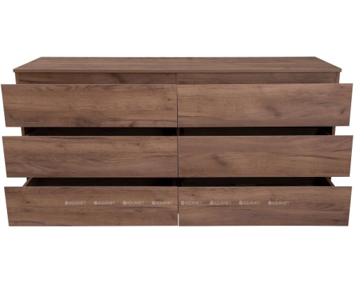 Комод Aquanet Сканди 1600x480 Дуб крафт (6 ящиков) 302548 Комод Aquanet Сканди 1600x480 Дуб крафт (6 ящиков) 302548