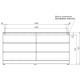Комод Aquanet Сканди 1600x480 Дуб крафт (6 ящиков) 302548
