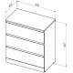 Комод Aquanet Сканди 700x400 Дуб эдгрейн (3 ящика) 302549
