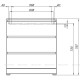 Комод Aquanet Сканди 700x400 Дуб эдгрейн (3 ящика) 302549