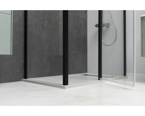Душевой уголок Allen Brau Priority 100x90 3.31030.BBA + 3.31045.BBA черный браш