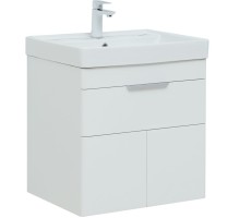 Тумба под раковину Aquanet Ирис new 60 белый глянец (1 ящик, 2 дверцы) 