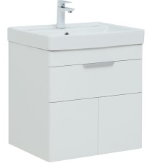 Тумба под раковину Aquanet Ирис new 60 белый глянец (1 ящик, 2 дверцы) 