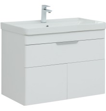 Тумба под раковину Aquanet Ирис new 815 белый глянец (1 ящик, 2 дверцы) 