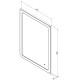 Зеркало Aquanet Ирис 60x80 с подсветкой LED 316650