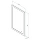 Зеркало Aquanet Ирис 50x80 с подсветкой LED 326446