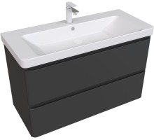 Тумба под раковину Aquanet Эмбер 105 черный матовый 330470