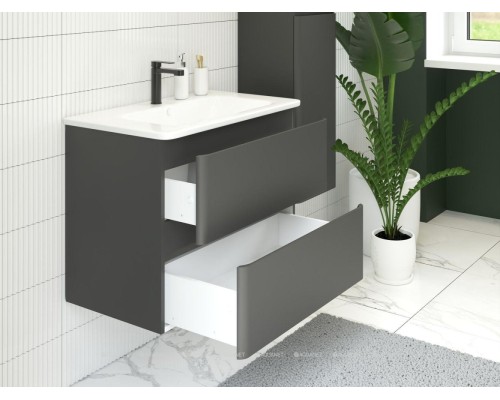 Тумба под раковину Aquanet Эмбер 105 черный матовый 330470 Тумба под раковину Aquanet Эмбер 105 черный матовый 330470