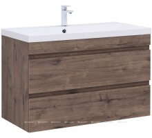Тумба под раковину Aquanet Нота New 100 дуб веллингтон табак