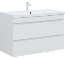 Тумба под раковину Aquanet Нота New 100 белый глянец