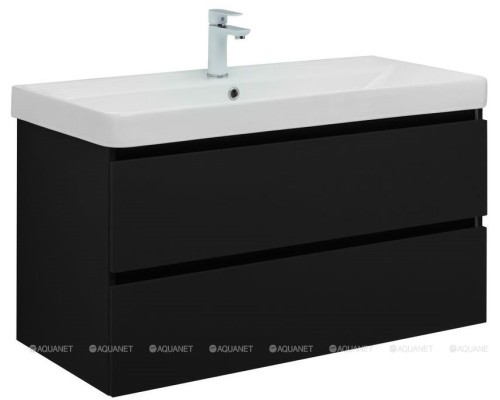 Тумба под раковину Aquanet Вега 2.0 100 черный Тумба под раковину Aquanet Вега 2.0 100 черный