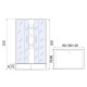 Душевая кабина River QUADRO 120x80 см – прямоугольная, матовое стекло, профиль хром матовый, без крыши, глубокий поддон
