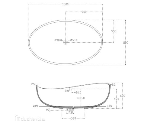 ABBER акриловая ванна слив-перелив стальной каркас 180x110x62 I AB9239LED ABBER акриловая ванна слив-перелив стальной каркас 180x110x62 I AB9239LED