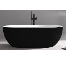 ABBER акриловая ванна слив-перелив цвет черный матовый 172x79x58 I AB9241MB