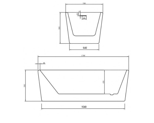 ABBER акриловая ванна слив-перелив стальной каркас 170x70x58 I AB9272-1.7 ABBER акриловая ванна слив-перелив стальной каркас 170x70x58 I AB9272-1.7