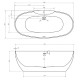 ABBER акриловая ванна слив-перелив стальной каркас 170x80x58 I AB9323