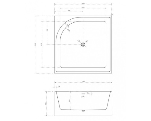 ABBER акриловая ванна слив-перелив стальной каркас 140x140x60 I AB9337 ABBER акриловая ванна слив-перелив стальной каркас 140x140x60 I AB9337